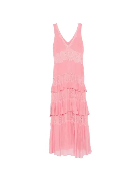 ERMANNO FIRENZE lace tiered dress Pink D48EQ073E68