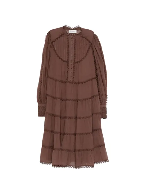 ERMANNO FIRENZE tiered midi dress Brown D48EQ010E30
