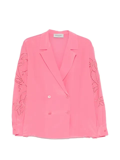 ERMANNO FIRENZE cutout double-breasted jacket Pink D48EK041E61