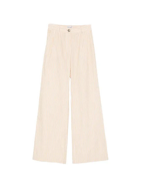 ERMANNO FIRENZE striped wide-leg trousers Neutrals D48EP079ET5MFB39