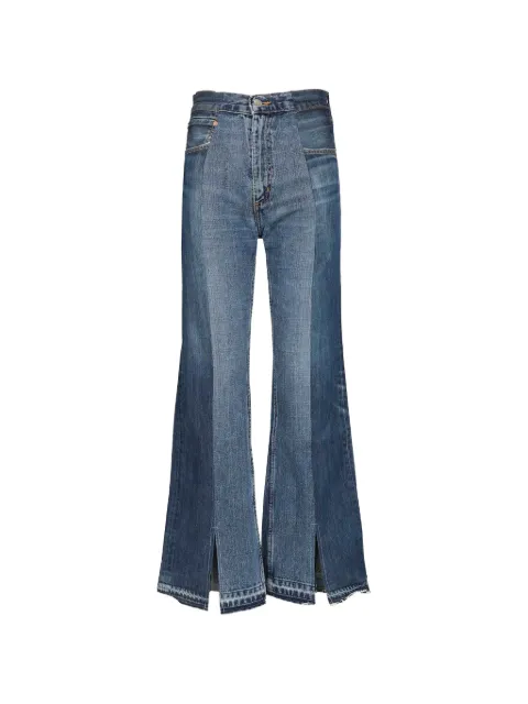 E.L.V. DENIM slit wide-leg arcola jeans Blue 10192010203