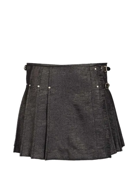 Durazzi Milano studded buckle kilt Grey SS26SK06TF0017