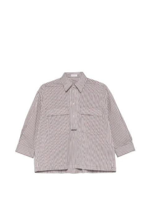 Brunello Cucinelli striped pocket blouse Red MH746NA905C2052