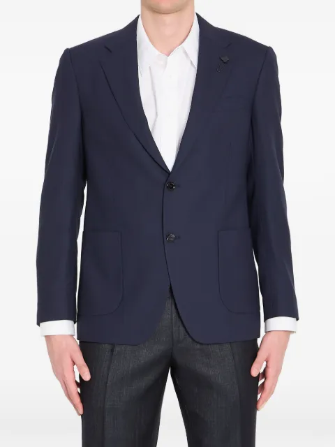 Lardini classic lapels virgin wool jacket Blue PA5816ECN64424