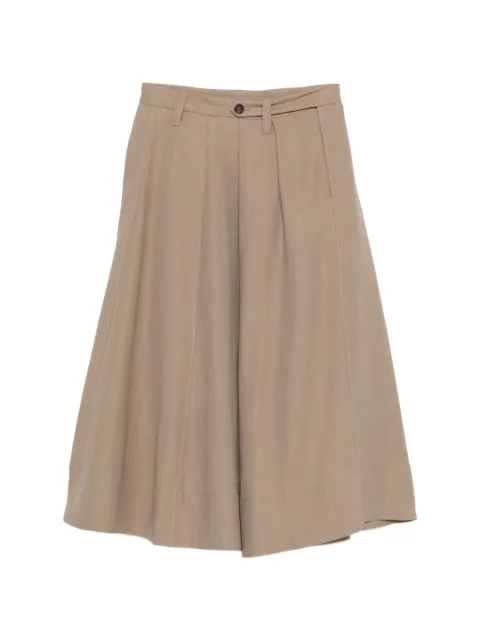 Brunello Cucinelli button-embellished skirt Brown MH126G3951C9325