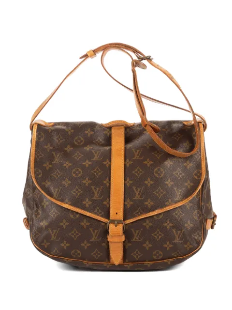 Louis Vuitton Pre-Owned Saumur monogram-pattern shoulder bag Brown AR0961