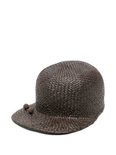 Fabiana Filippi bead woven hat Brown SAD276A953M0530000