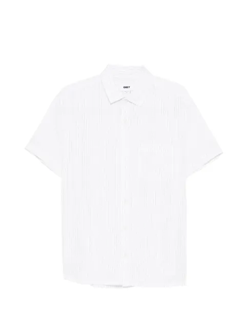 Obey pinstripe short-sleeve shirt White 181210470