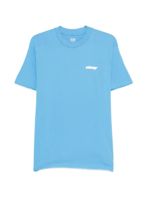 Obey logo-print T-shirt Blue 165264348