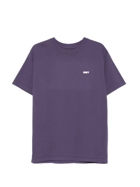 Obey crew-neck logo T-shirt Purple 167924099