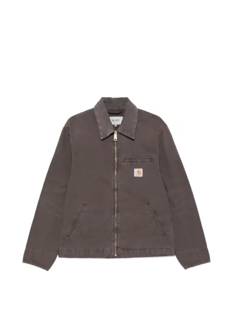 Carhartt WIP Detroit logo-patch zip-fastening jacket Brown I034819