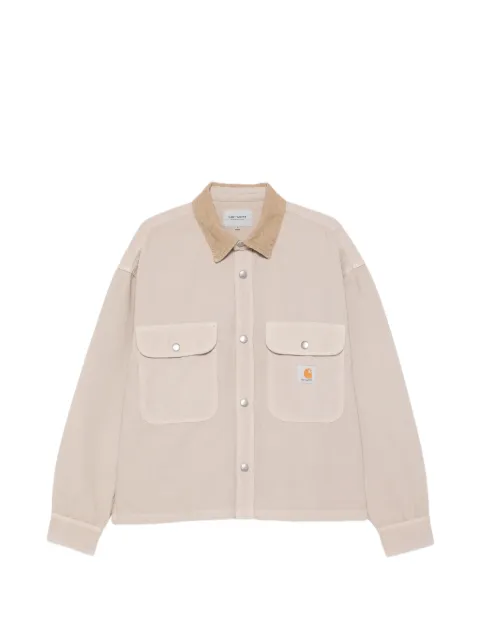 Carhartt WIP W' Prescott two-pocket corduroy-collar shirt Neutrals I036484