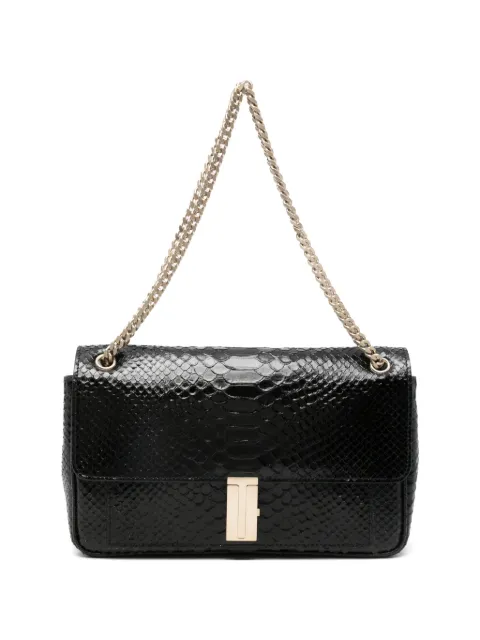 TOM FORD T-twist snakeskin-effect shoulder bag Black L1941LCL516V