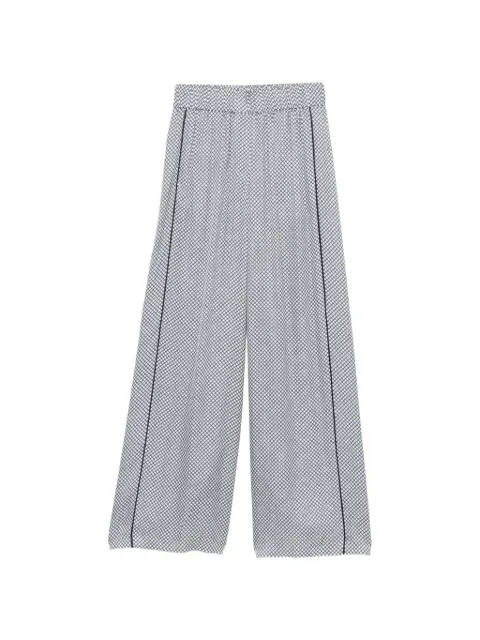 Peserico patterned side stripe trousers White M04052D08186