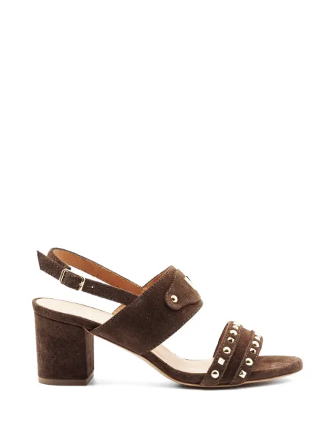 Via Roma 15 studded suede sandals Brown 4645EBANO