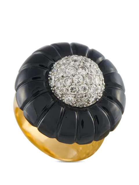 LB Exclusive diamond black-accent ring Gold MF02022426