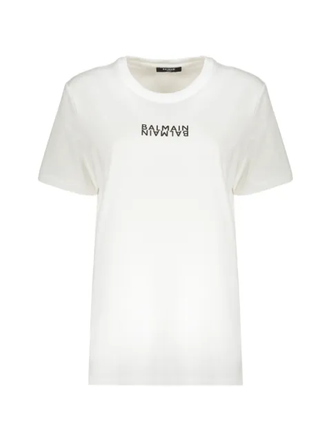 Balmain logo short-sleeve T-shirt White GF6EF000BB04