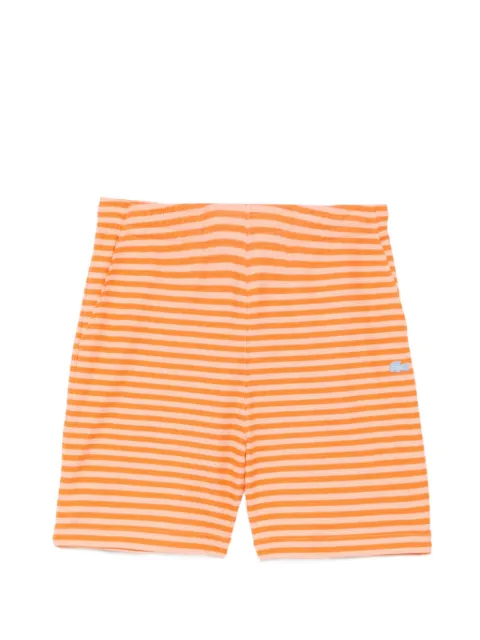 Lacoste Horizontal striped poplin shorts Orange GH2198004HI