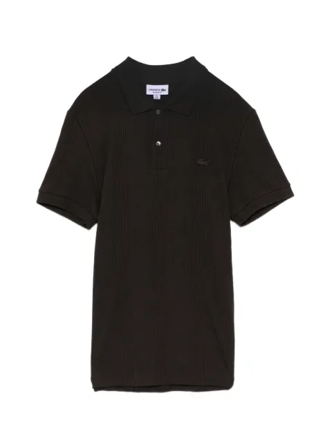 Lacoste ribbed logo polo shirt Brown DH2195003LA