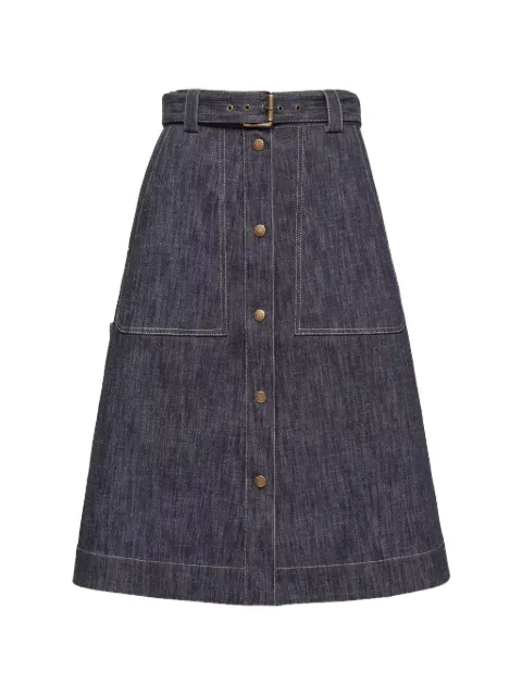 Moncler belt button skirt Blue L10932D00026599EP