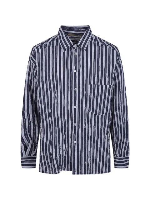 Nuur striped-pattern pocket shirt Blue 261MYA62005