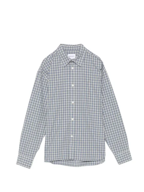 Norse Projects Falster check oversize shirt Blue N4008727192