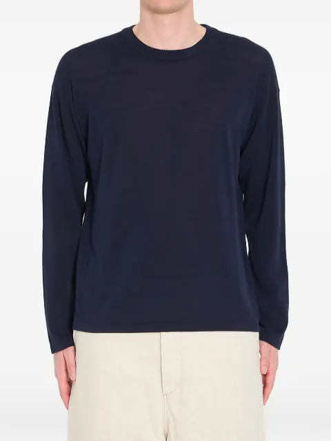 Roberto Collina ribbed crewneck sweater Blue 261MYA11001