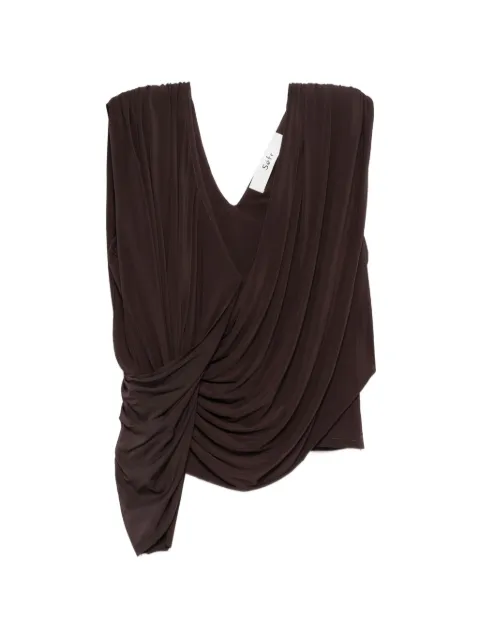 Séfr Tamara V-neck top Brown TAMARA