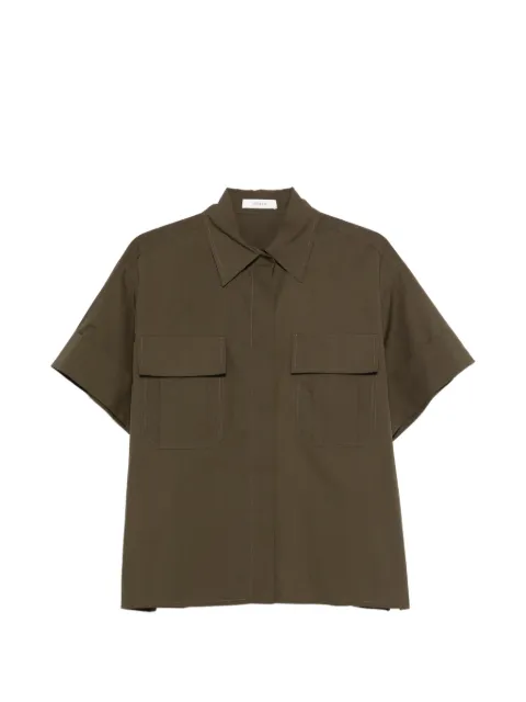 JOSEPH pocket poplin shirt Green JF009663