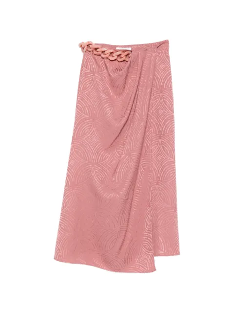JOSEPH jacquard chain midi skirt Pink JF009749