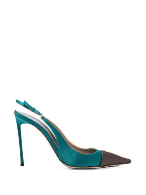 TOM FORD satin slingback pumps Green W3902TSA002P