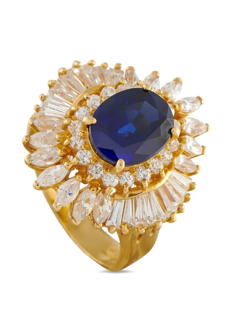 LB Exclusive diamond and blue sapphire ring Gold MF12022426