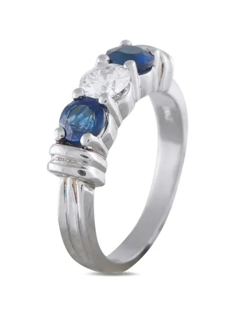 LB Exclusive diamond and blue sapphire ring Silver MF05022426