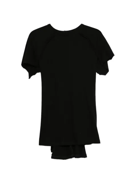 Yohji Yamamoto layered short-sleeve T-shirt Black FKT28076