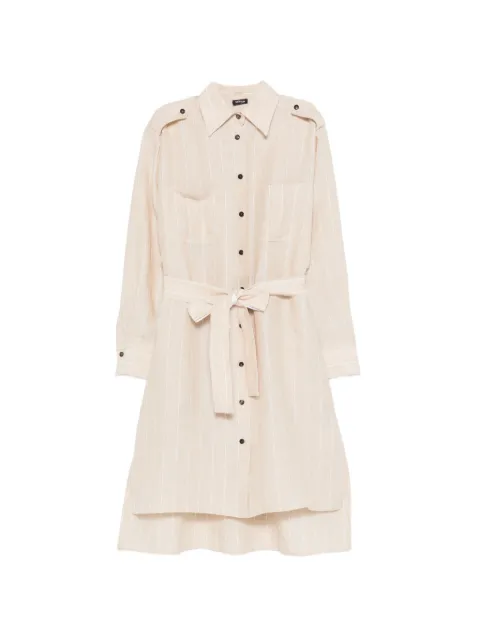 Kiton striped belted shirt dress Neutrals D55368K0971G02002