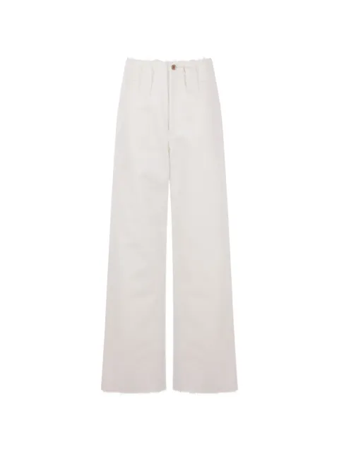 Kuro frayed straight jeans White 964232