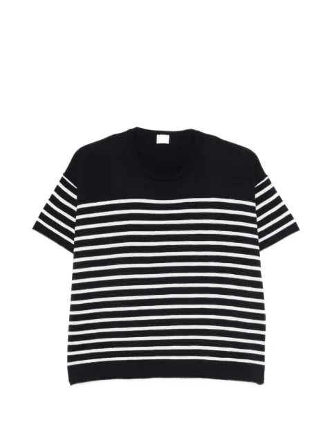 C.T.PLAGE striped short-sleeved sweater Blue CT24119N