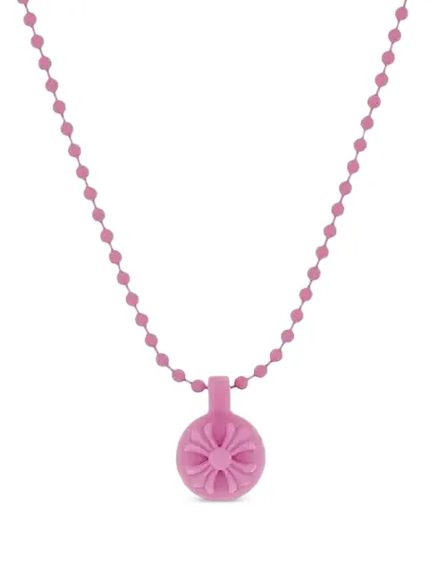 Chrome Hearts crossball charm necklace Pink CHRM0882