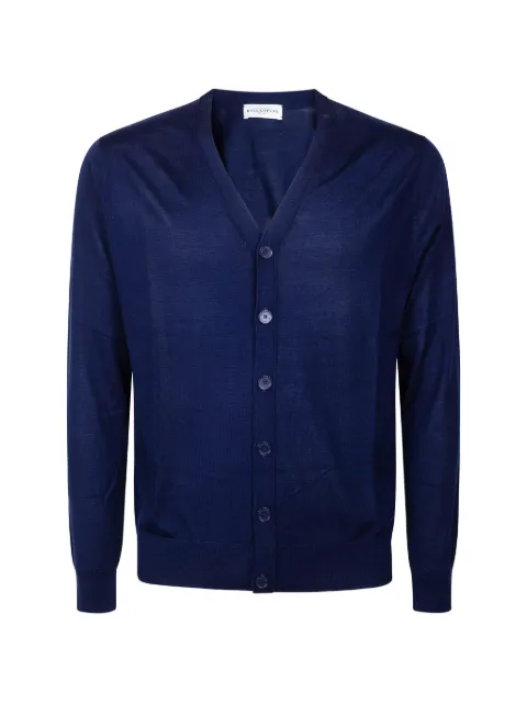 Ballantyne button V-neck cardigan Blue B2K00116S05