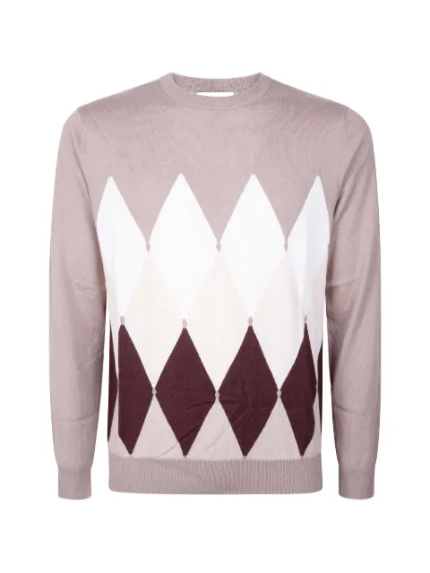Ballantyne argyle knit sweater Neutrals B2P00014CA8