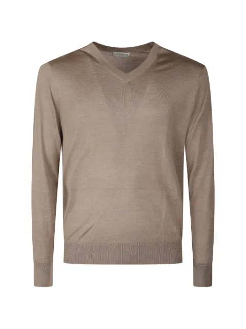 Ballantyne V-neck knitted sweater Brown B2P00116S05