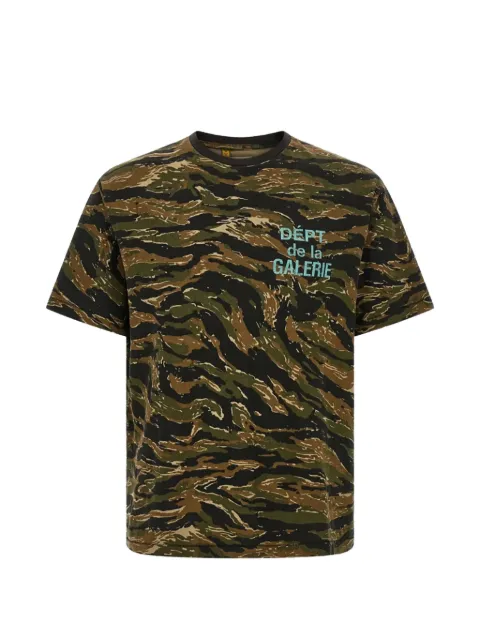 GALLERY DEPT. logo-print tiger-camo T-shirt Green GD048