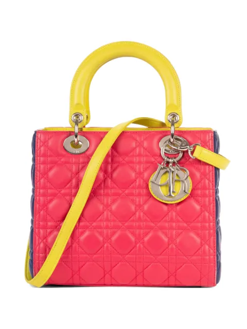 Christian Dior Pre-Owned Lady Dior quilted leather tote bag Pink 13BO1103
