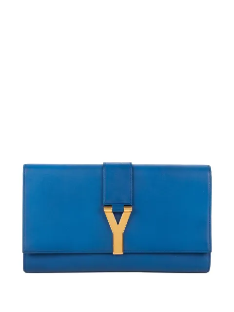 Saint Laurent Pre-Owned Ligne-Y clutch bag Blue LTH3112131013