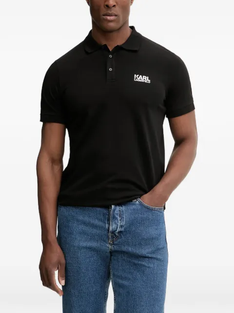 Karl Lagerfeld logo polo shirt Black 745780561235