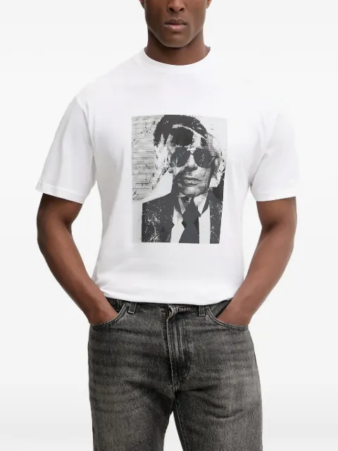 Karl Lagerfeld portrait-print T-shirt White 755173561252