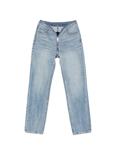 Alexander Wang zip V-waist jeans Blue 4DC2264984