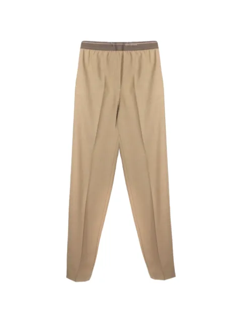 Semicouture elasticated-waistband crease trousers Neutrals Y6SI30V590
