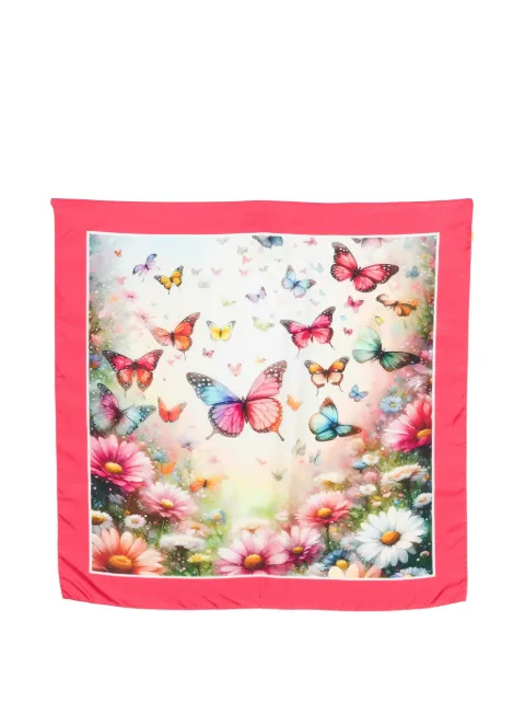 D'aniello butterfly-print scarf Pink OCEANO