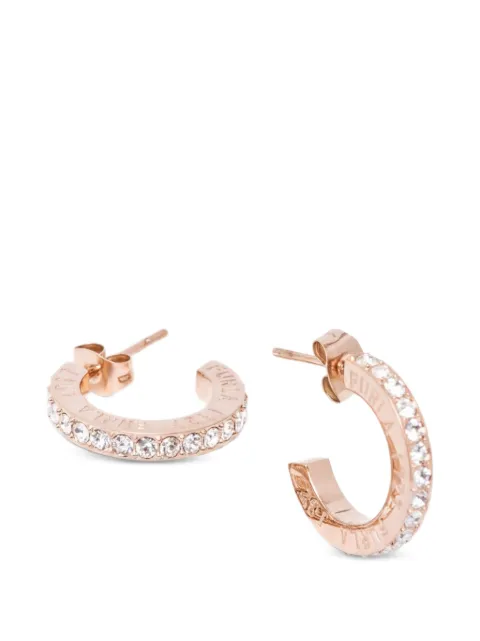 Furla crystal-embellished logo-engraved earrings Pink FJ1108ETU